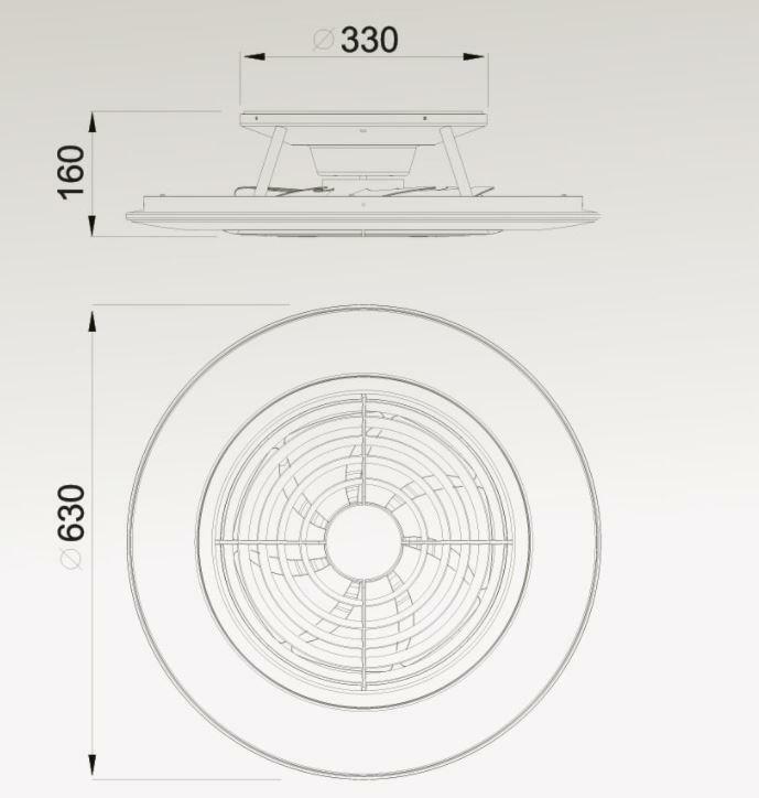 mantra mantra lampada da soffitto con ventilatore alisio 70w oro diametro 63 6707 - foto 2