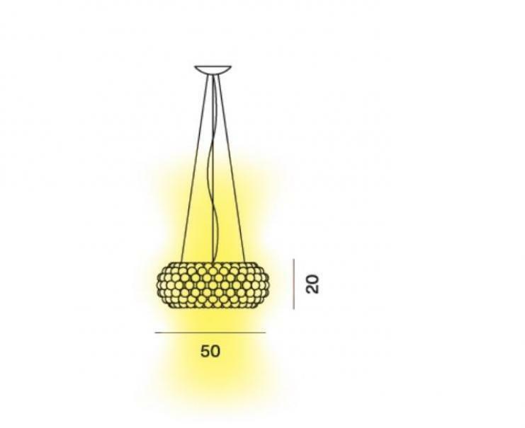 foscarini foscarini sospensione caboche led diametro 50 23w 2700k trasparente fn138007r1_16 - foto 2