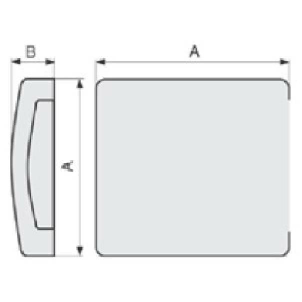 Derivazione per canale Bocchiotti 110x110x30mm grigio - 05916 02