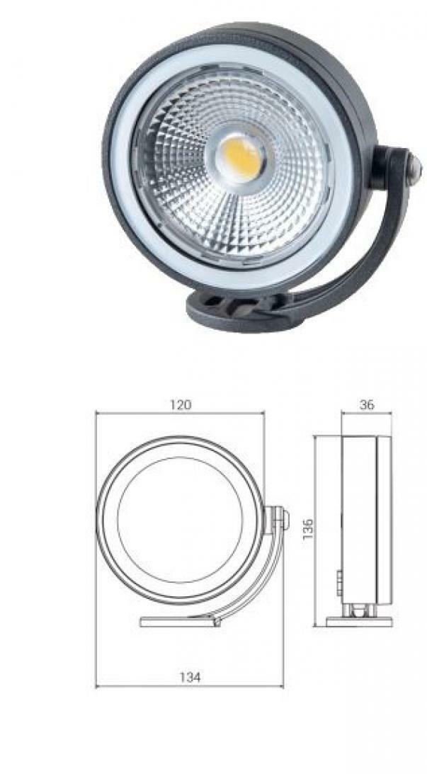 goccia illuminazione goccia illuminazione spot led clock per esterno 10w 3000k diametro 12 cm grafite 4664gr3k - foto 1