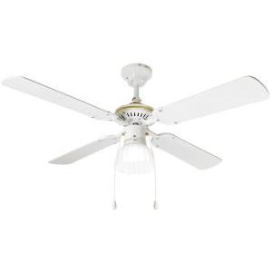 Ventilatore in metallo  gemini 4 pale bianco- 7064b