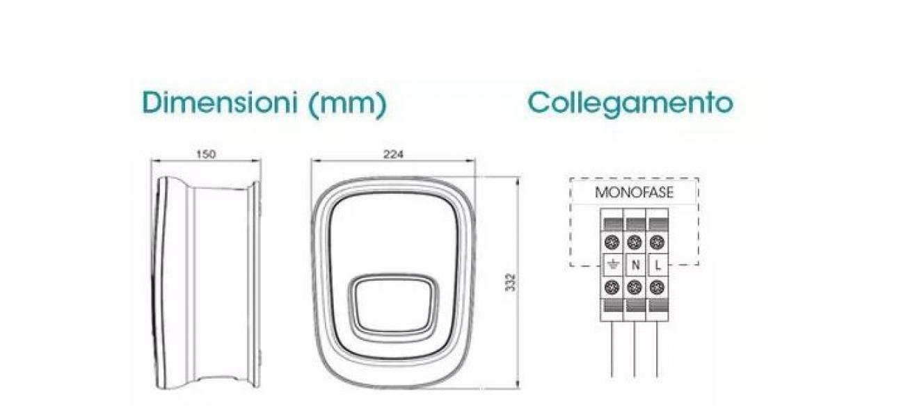 orbis orbis stazione di ricarica wallbox viaris uni ct274 monofase 7.4kw 32a obu2a000112 - foto 2