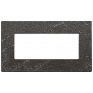 Placca 5 moduli bs colore nero marquina 22649.53