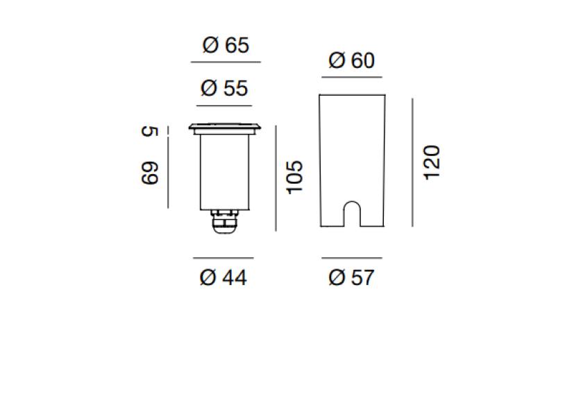 Faretto ad incasso led da esterno Gea Luce Eostre 5W 4000K acciaio - GES542 02