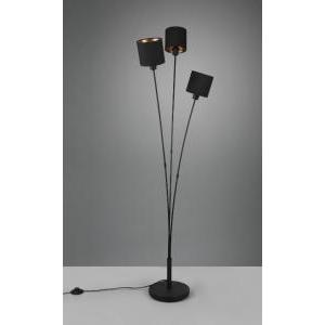 Piantana tommy con 3 paralumi nero e oro ip20 lampadine escluse r46333979