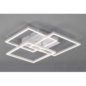 Plafoniera led mobile 3 quadrati orientabili con telecomando multifunzione 28w 2700-6000k bianco opaco r62883131