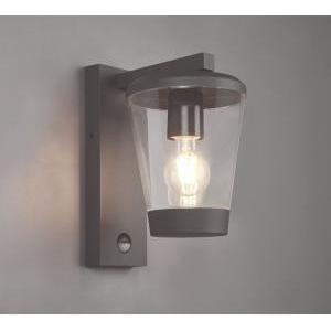 Lampada da parete cavado da esterno con sensore di movimento ip44 lampadina esclusa antracite 211069142