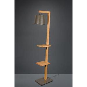 Piantana rodrigo legno naturale con 2 ripiani lampadina esclusa 402690167