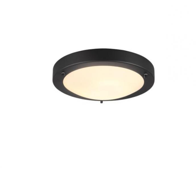 trio lighting trio lighting plafoniera condus bordo metallo ip44 lampadine escluse nero 6801011-32 - foto 1