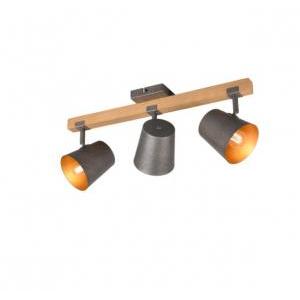 Bell barra 3 luci orientabili lampadine escluse legno e nichel antico 801900367