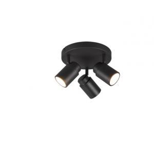 Plafoniera angelo 3 luci orientabili lampadine escluse ip44 nero 880430332