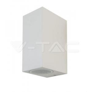 Portafaretto led  7541 - da muro quadrato- 2 gu10 ip44- bianco