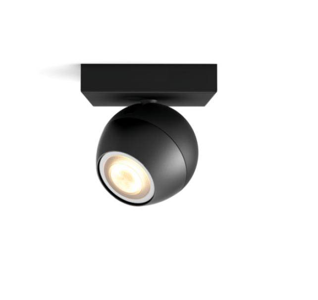 Faretto singolo Philips Hue Buckram GU10 2200-6500K White Ambiance nero -  33924800 01