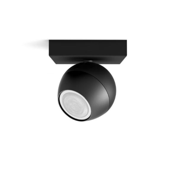 Faretto singolo Philips Hue Buckram GU10 2200-6500K White Ambiance nero -  33924800 02