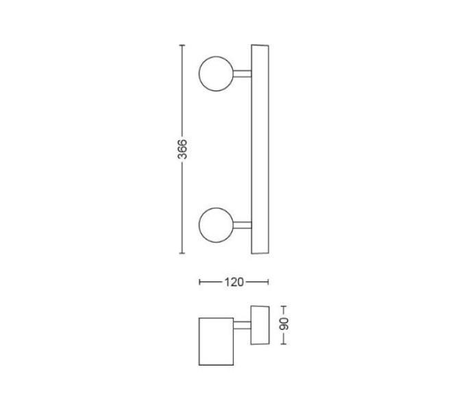 Faretto led bagno Philips Hue Adore- 2 luci GU10 bianco- 34087900 03