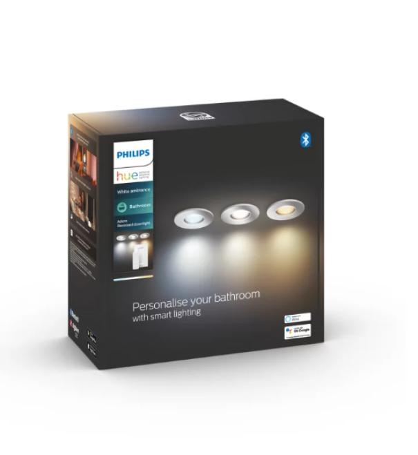 Faretti Philips Hue Adore da bagno IP44 3xGU10 2200-6500K White Ambiance - 34081700 05