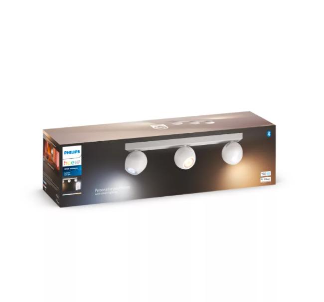 Faretto triplo Philips Hue Buckram 2200-6500K White Ambiance 3xGU10 bianco - 33910100 03