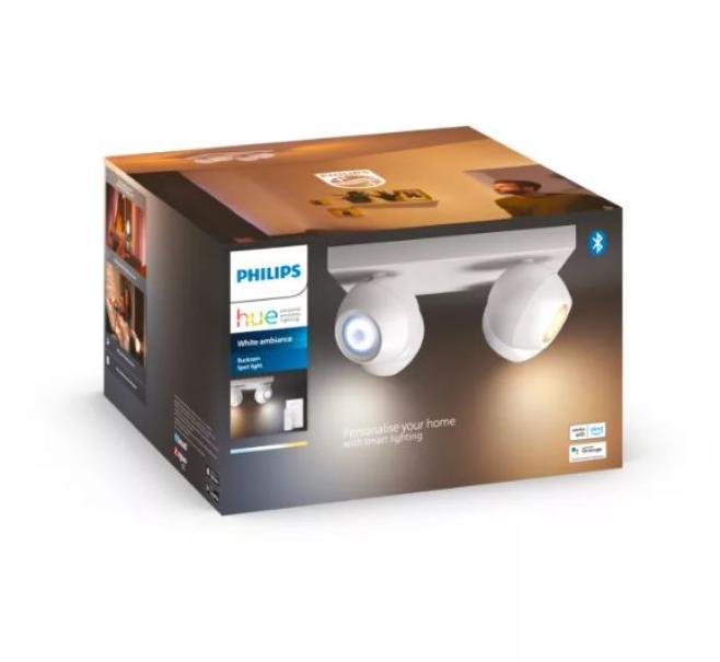 Faretto led 4 luci Philips Hue Buckram 5W GU10 2200-6500K bianco - 33914900 04