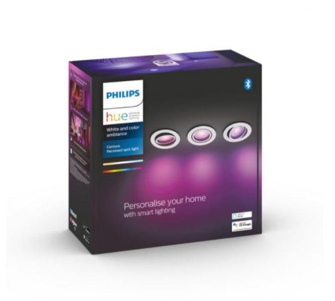 philips hue faretto incasso centura philips hue 34288000 929003045201- 3 pezzi-bianco - foto 2