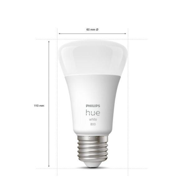 philips hue philips hue white 3 lampadine a60 e27 9w 929001821627 32988100 - foto 3