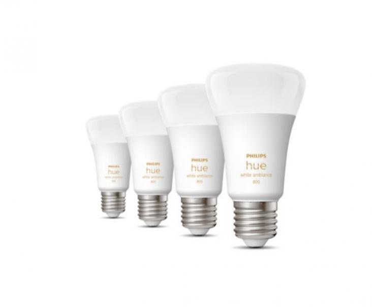 philips hue philips hue white ambiance 4 lampadine led a60 e27 6w 929002489804 32828000 - foto 1