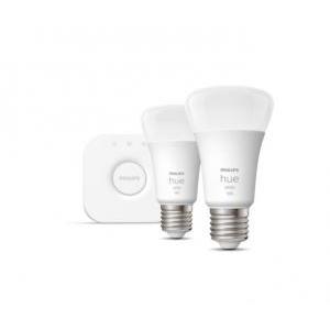 White starter kit 2 lampadine e27 9,5w + bridge 929002469201 28911600