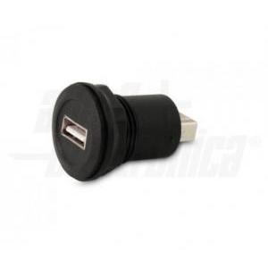 Presa passante usb diametro 22mm nera 64-527/1np