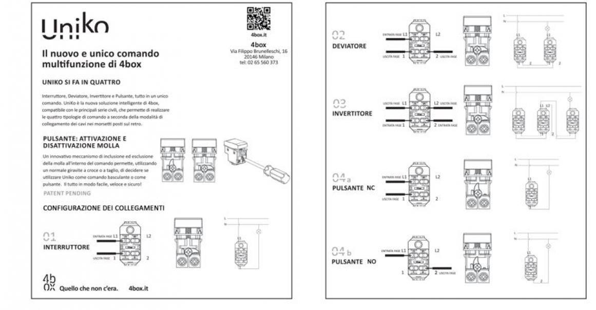 4 box 4 box uniko comando multifunzione per gewiss chorus titanio 4b.g14.cu - foto 2