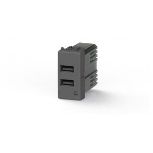 Presa usb con connettore tipo c e tipo a 2.4a vimar arke grigio 4b.v19.usb.24