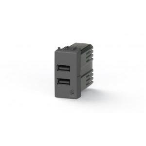 Presa usb con connettore tipo c e tipo a 2.4a vimar arke metal 4b.v19m.usb.24