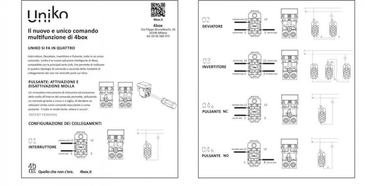 4 box 4 box uniko comando multifunzione per vimar eikon grigio 4b.v20.cu - foto 2