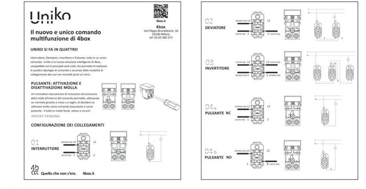 4 box 4 box uniko comando multifunzione per vimar eikon bianca 4b.v20b.cu - foto 2