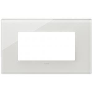 Placca  eikon exé 4 moduli - in vetro colore bianco latte 22654.71