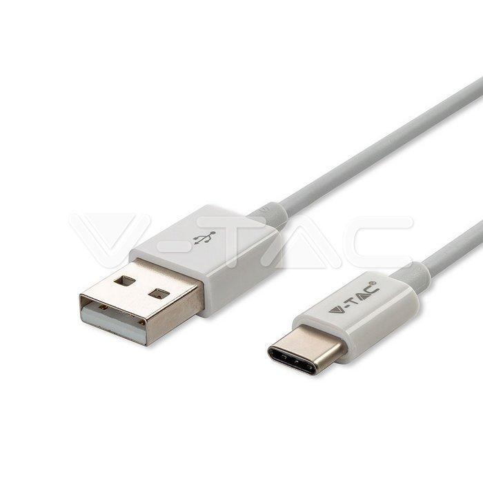 v-tac cavo usb-c v-tac 8486 - colore bianco 1m - foto 1