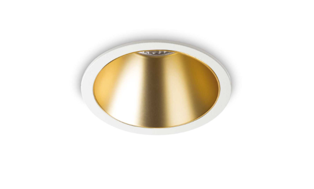 Faretto led Ideal Lux Game Trim Round 11W 3000K bianco oro - 192307 01