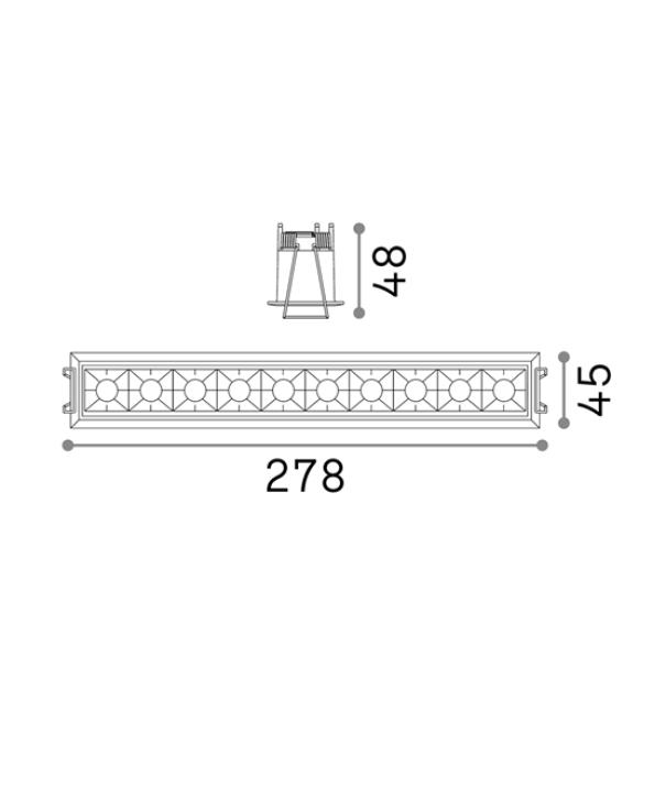 Lampada led da incasso Ideal Lux TRIM 20W 4000K IP20 bianco -  267883 02