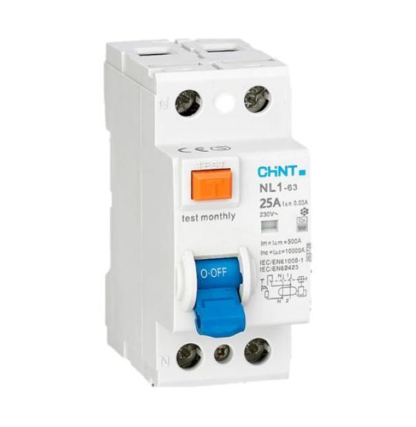 Interruttore differenziale puro Chint NL1-63 2P 63A 30mA-263719 01