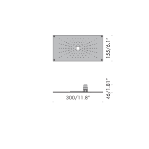 Piastra inox 316l  cubo doccia large - f6.128.04