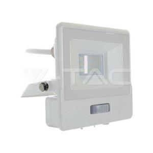 Proiettore led con sensore pir  10w 3000k bianco vt-118s-1 - 20292