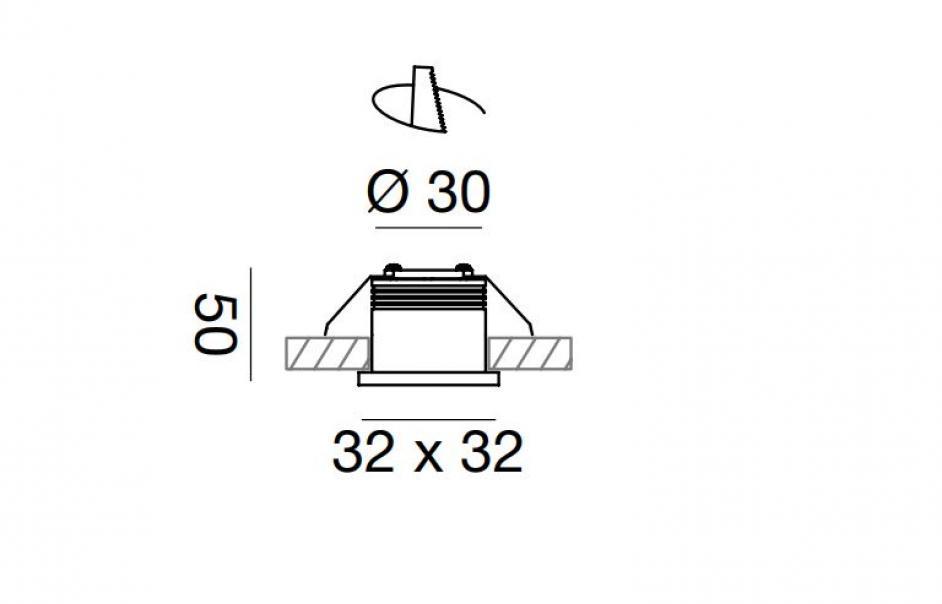 gea luce faretto da incasso g.e.a. luce gfa903n-led 3w 4000k-bianco opaco - foto 2