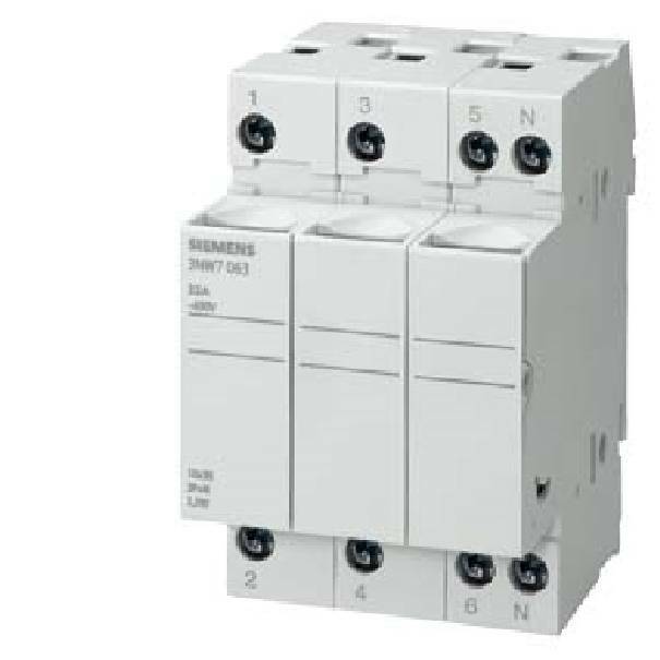 siemens siemens base porta fusibili cilindrici 10x38 3p+n 32a 3nw7063 - foto 1