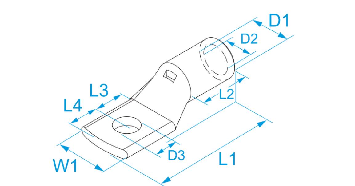 Capicorda per conduttori in rame BM 22x57 mm - 01949 02