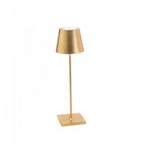 Lampada poldina pro  ld0340bfo-da tavolo-ricaricabile-oro