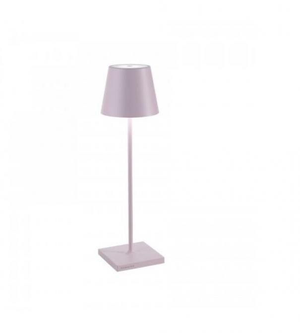 zafferano lampada poldina pro zafferano ld0340p3- da tavolo-ricaricabile-rosa - foto 1