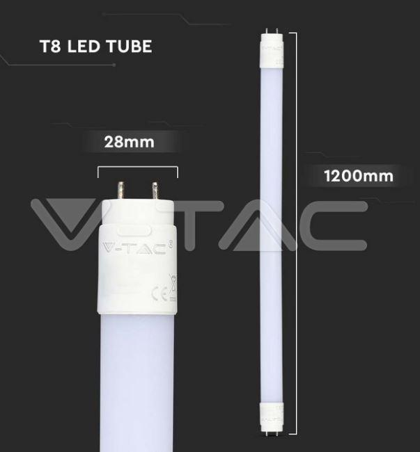 v-tac tubo led v-tac 21672 vt-122-chip samsung-16,5w g13 4000k 120cm - foto 2