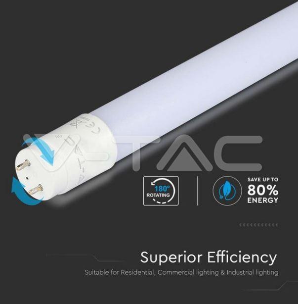 v-tac tubo led v-tac 21686 vt-062-chip samsung-7,5w g13 4000k 60cm - foto 2