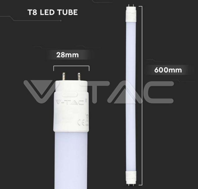 v-tac tubo led chip samsung v-tac 21651 vt-061-9w g13 60cm 4000k - foto 2