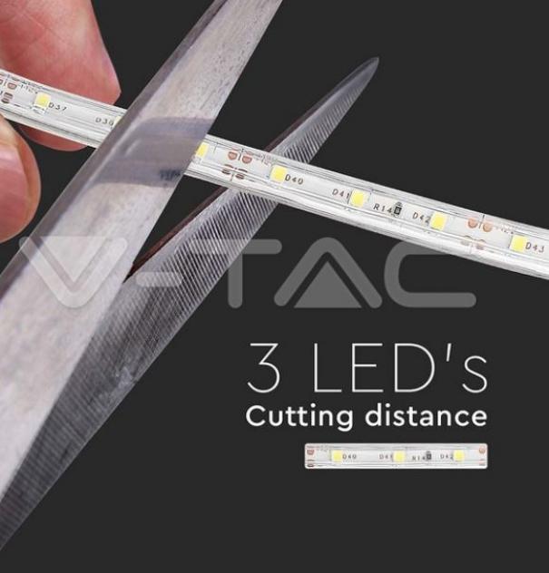 v-tac striscia led v-tac 212035 vt-3528-12v ip65 luce blu-5 metri - foto 4