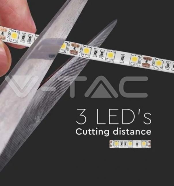 v-tac striscia led v-tac 212149 vt-5050-60-12v 3000k ip65-5 metri - foto 4