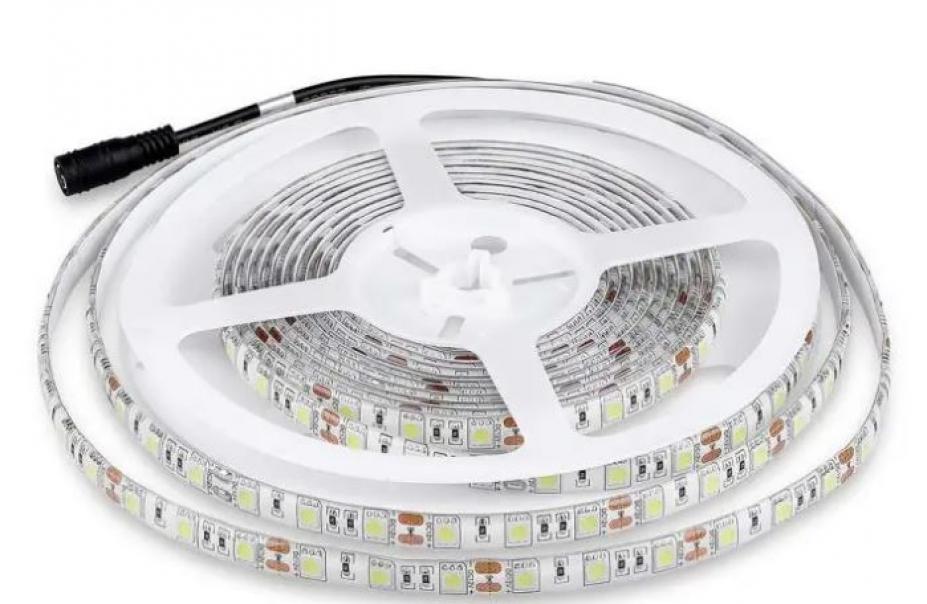 v-tac striscia led 12v v-tac 212155 vt-5050-5 metri-rgb 7w/m ip65 - foto 1